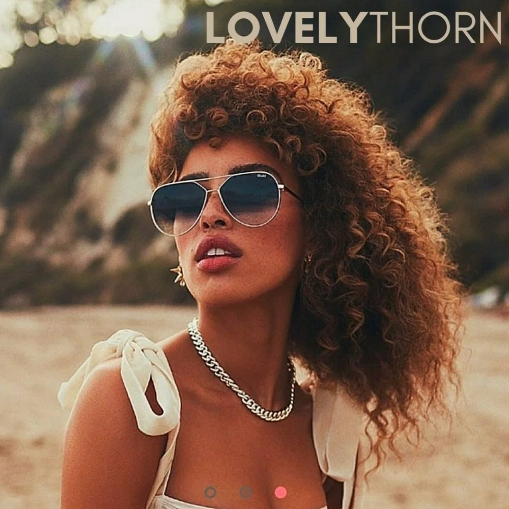 QUAY // ltd ed lizzo collaboration black fade gold frame ultra-glam aviators